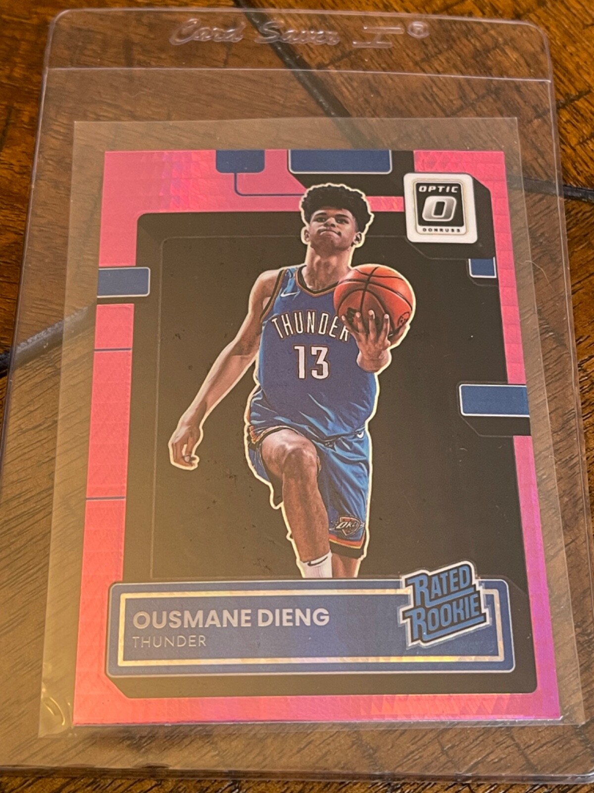 Ousmane Dieng [Hyper Pink] Rated Rookie RC 2022 Panini Donruss Optic #220 OKC