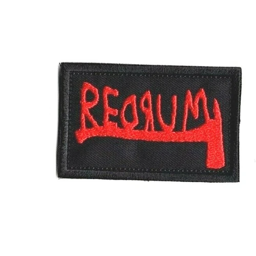 Redrum embroidered hook only patch