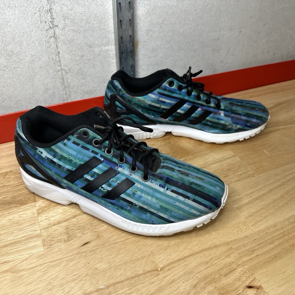 ADIDAS ZX Flux Torsion Men's Blue Black Running Shoes Sneakers S76505 Size 8
