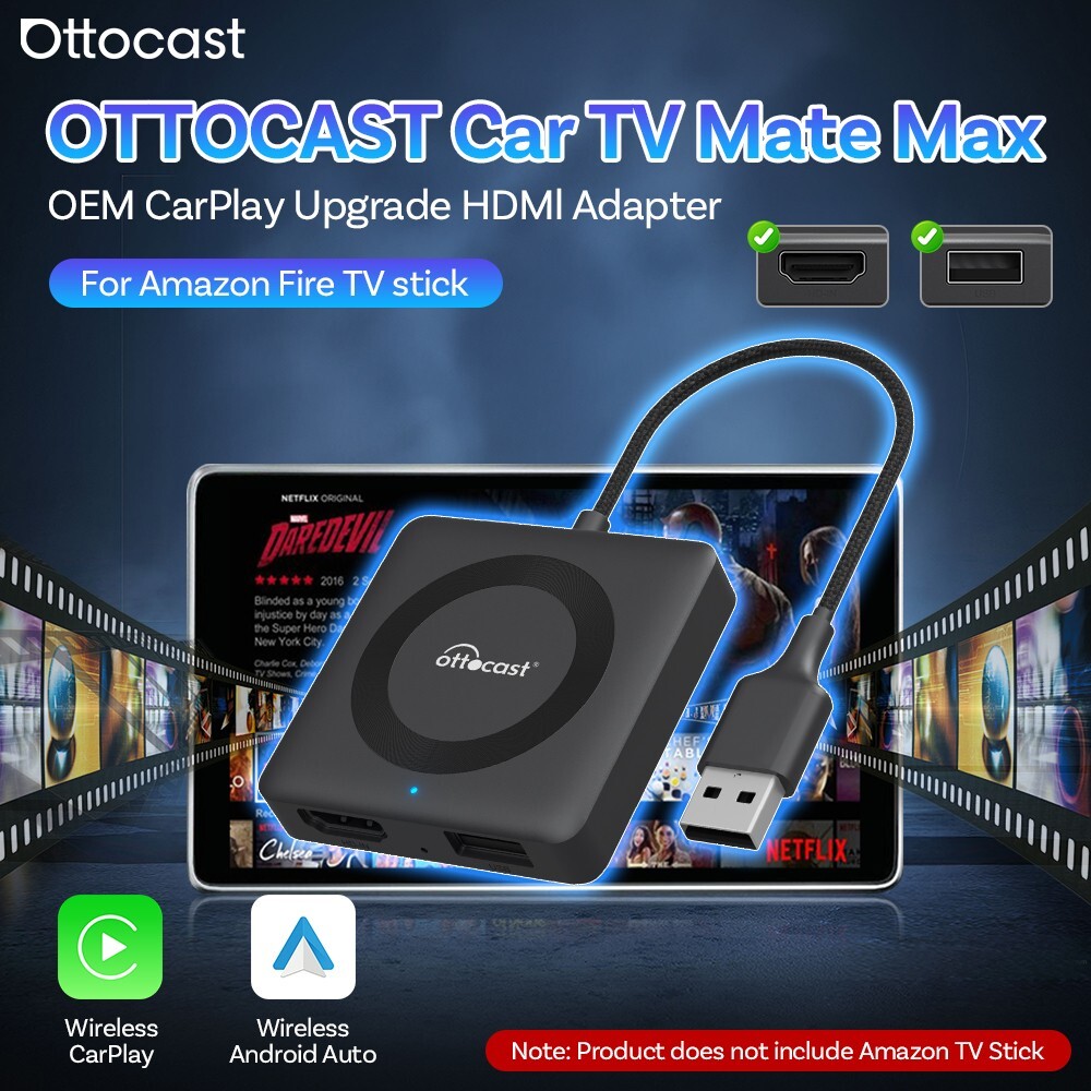 Ottocast Car TV Mate Max Wireless Carplay & Android Auto