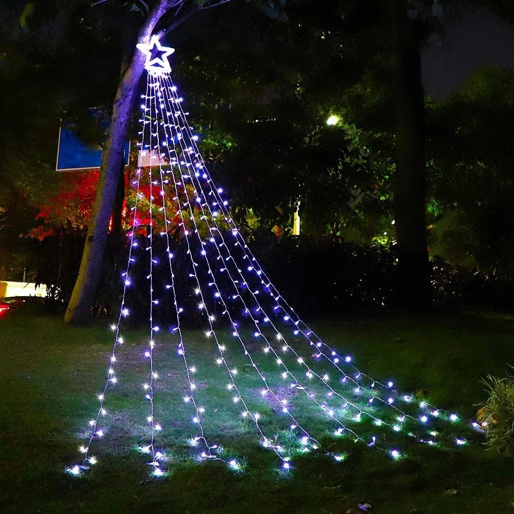 Outdoor Christmas Decorations Star String Lights 317 LED 11.5 Ft