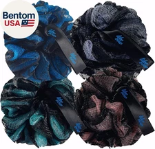 Bath Loofah Sponge for Men & Women - 75G/Pcs Large Size Loofah Bath Pouf 4 Pack,