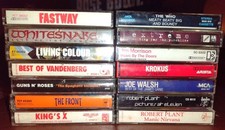 Lot 14 80-90s Rock Metal Hair Band Cassettes Whitesnake Krokus Guns Roses Who