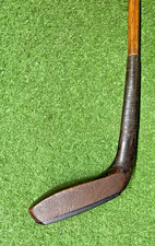 Vintage Hickory Wood Shaft Splice Neck Long Nose Wood Putter