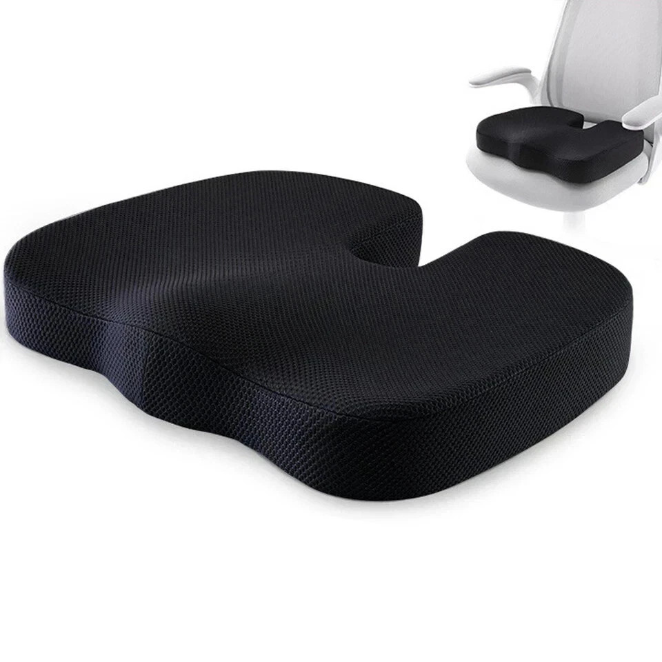Memory Foam Seat Cushion Office Chair Car Seat Pad Coccyx Tailbone Pain Relief