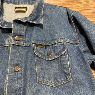 Vintage 90's Eddie Bauer Men's Denim Trucker Jacket Size XL
