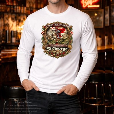St Georges Day T-Shirt Geschenk Saint George English And Proud England Politiker