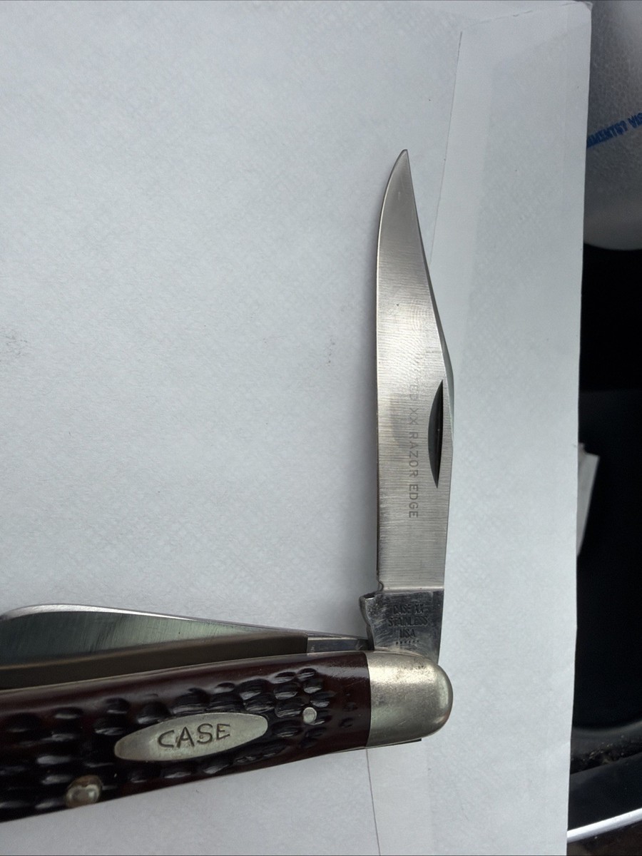 1974 Case XX 6347 HP Tested XX Razor Edge REDBONE NEAR MINT No Box
