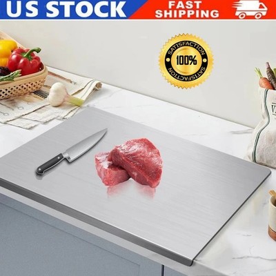 304 Stainless Steel Chopping Board Large with Lid Non Slip for Kitchen Counter.