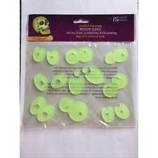 NEW Glow in the Dark HALLOWEEN Window Gel Stickers Clings 15 count Spooky Eyes