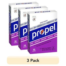  3 Pack Propel Hydration Mix   Grape,Zero Cal/Sugar,Electrolytes  Vitamins C E
