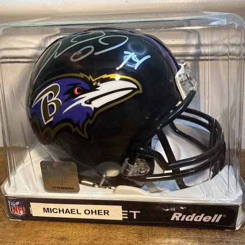 Michael Oher Ravens SIGNED AUTOGRAPHED MINI HELMET