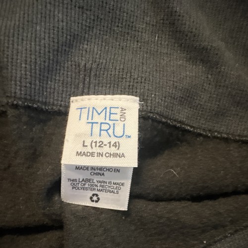 Time and Tru Women's Textured Black Tights Polyester Regular Size L (12-14) - Afbeelding 3 van 3