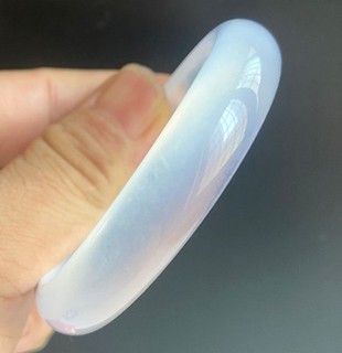 Certified 55mm Natural Grade A Icy white Jade jadeite Bangle