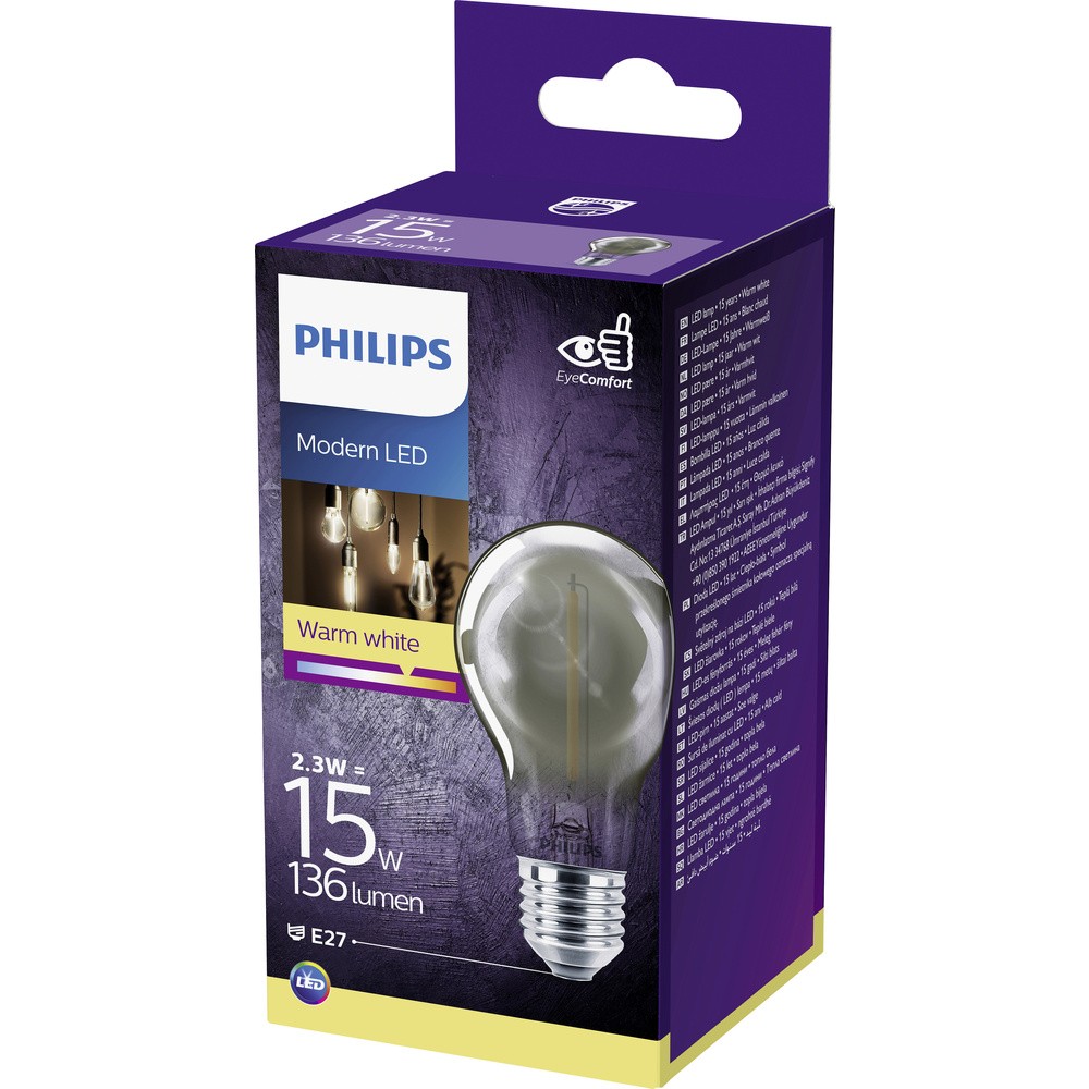 Philips LED 75963600 LED E27 Glühlampenform 2,3 Вт = 11 Вт теплого света (Ø x L) 6 ...