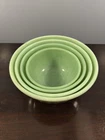 Vintage 4 Piece Fire King Jadeite Swirl Mixing Bowls