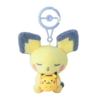 Pokemon Center Little Daydream Pichu & Pikachu Mascot Plush Keychain Japan New