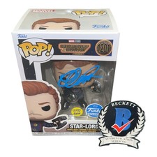 CHRIS PRATT SIGNED AUTO GUARDIANS OF THE GALAXY FUNKO POP 1201 BECKETT BAS
