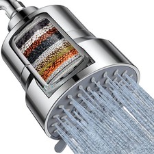 Filtered Shower Head, 3 Modes High Pressure Shower Head with 15 Stage Hard Wa...