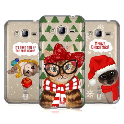HEAD CASE DESIGNS MEOWY CHRISTMAS SOFT GEL CASE FOR SAMSUNG PHONES 3