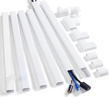 94.5 Inch Cord Cover Wall Cable Hider Wire Cover Concealer for Wall Mounted TV