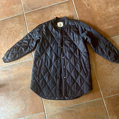 Free/Quent Damen Steppjacke Schwarz Gr. XL halblang Taschen Knopf Polyester