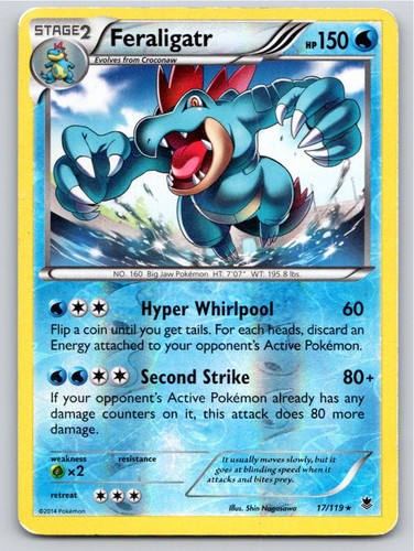 2014 FERALIGATR PHANTOM FORCES 17/119 REVERSE HOLO RARE HP A46349 FREE S&H