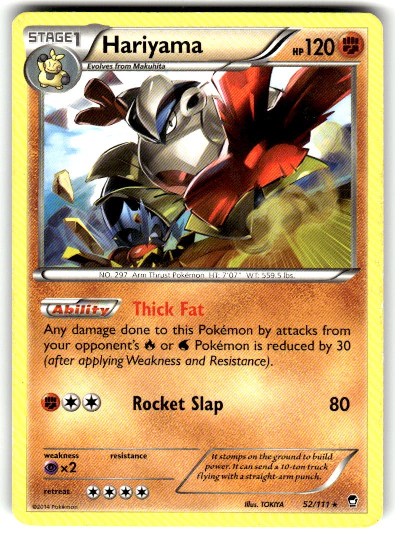 Hariyama Rare XY - Furious Fists 52/111 MP