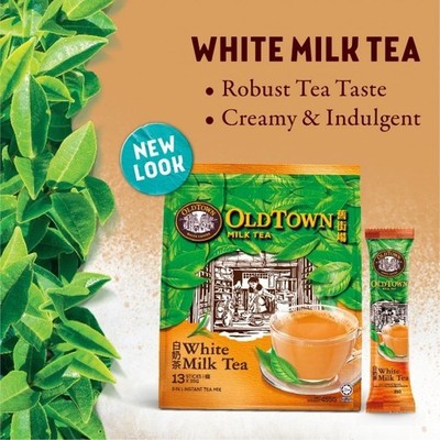 OLDTOWN Instant Milk Tea Mix 3in1 Teh Tarik (13 Sticks) Combo 2 Packs | HALAL