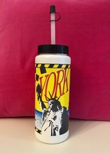 Vintage New York Water Bottle W/Straw 1990s New Old Stock Made In USA