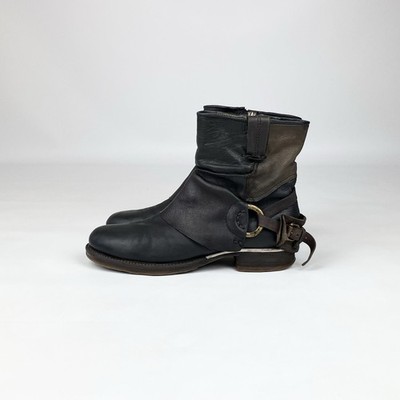 AS 98 Airstep Saintec Leather Biker Boots Moto Avantgarde Grunge Rock EU41 US8