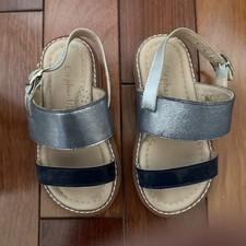 Sandalia de cuero azul Mikonos Elephantito niñas pequeñas talla 7 (EU 23)