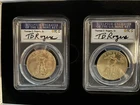 2021 Gold Eagle At Dusk & At Dawn Set 448th Last & 448th NGC MS70 Rodgers signed
