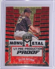 2023 Leaf Metal Boston Bateman MonuMetal Super Prismatic Gold Red Proof 1/1