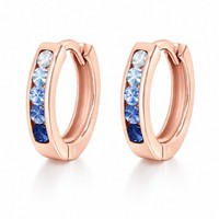 Ohrringe Creolen 925 Silber Zirkonia Damen MäDchen Kinder Echt Schmuck Rosegold