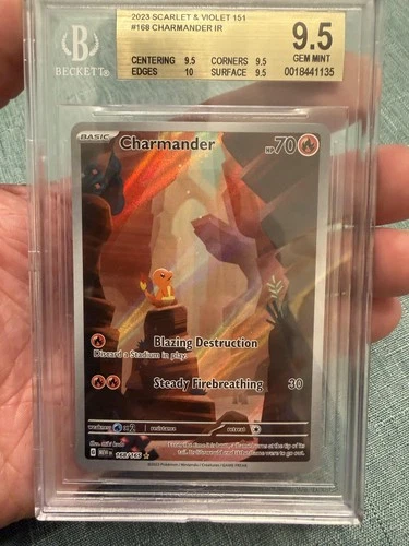 2023 Pokemon Scarlet and Violet 151 #168 Charmander IR BGS 9.5