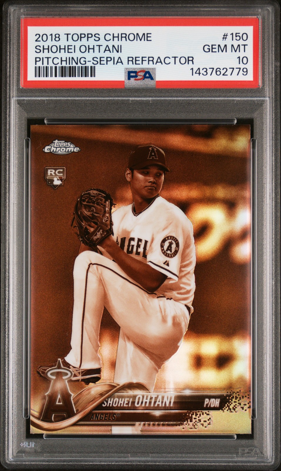 Shohei Ohtani 2018 Topps Chrome #150 Sepia Refractor (Pitching