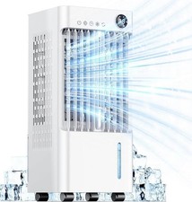 Portable Air Cooler 5.2L Mobile w/Remote Control 4-IN-1, 3 Speeds 120° AC Unit