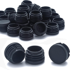 Plastic Plugs Tubing End Caps Chair End Caps 1" outside Bottom round Tubing Cap