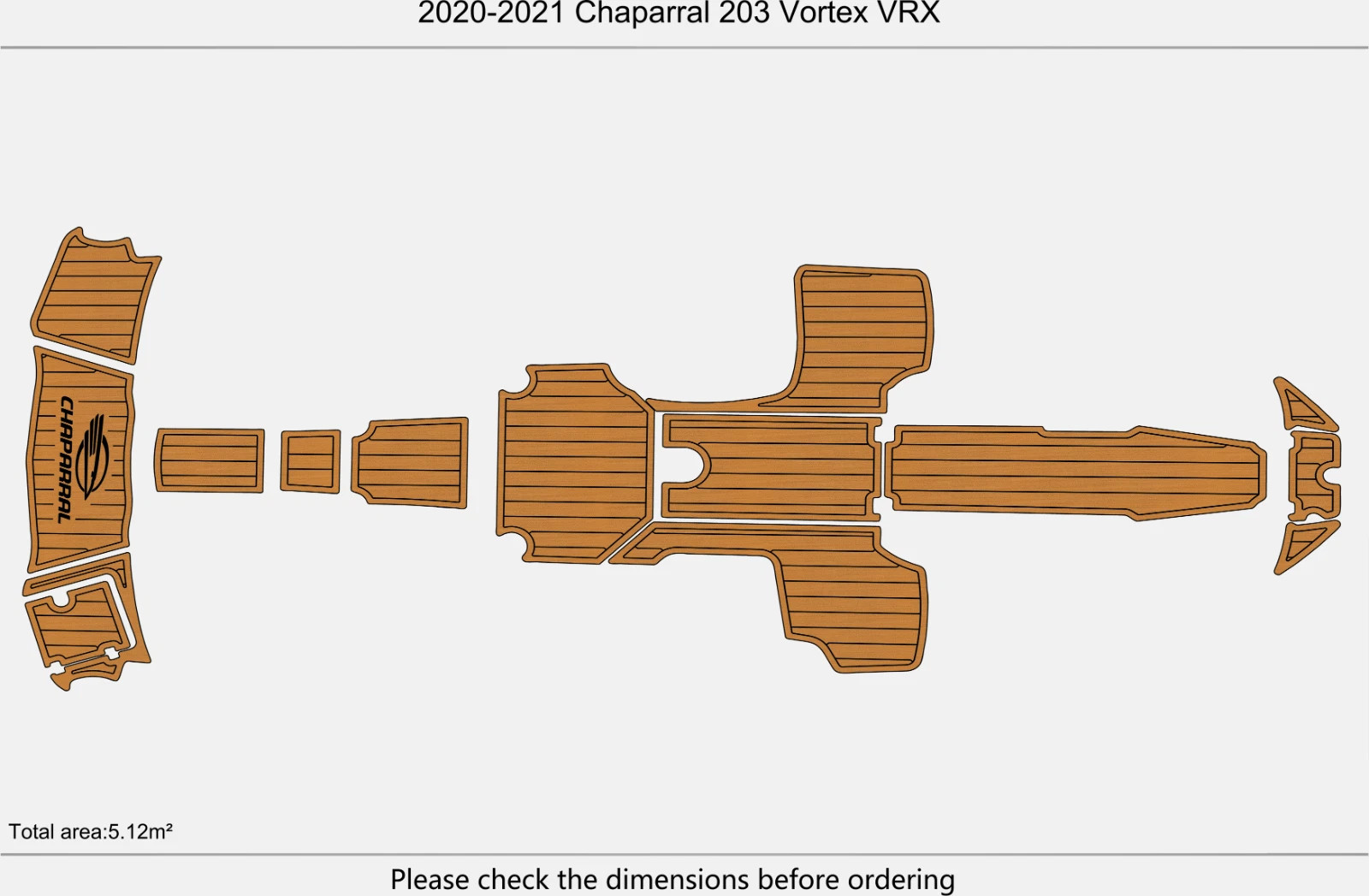 2020 Chaparral 203 Vortex VRX Swim Platform Cockpit Boat EVA Pad Flooring Mat