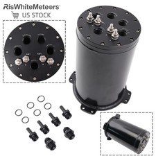 Fuel Surge Tank 2.8l For Single Or 2.6l For Dual 39-40mm Pumps 8an Ports Black