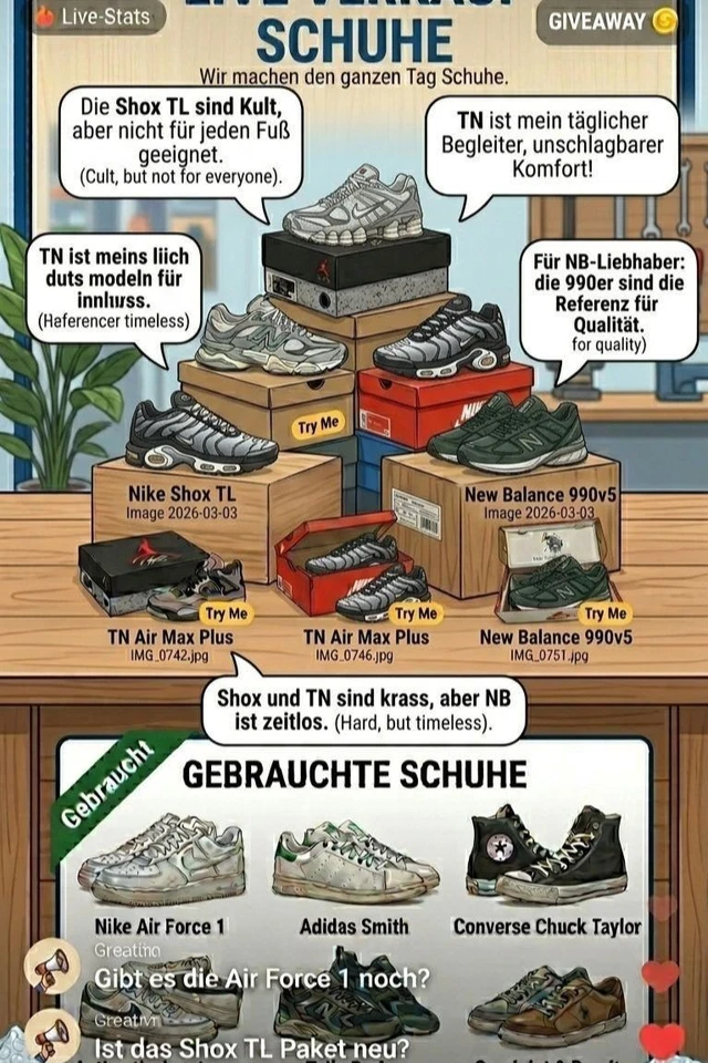 Ebay Live verkauf- Schuhen Tag