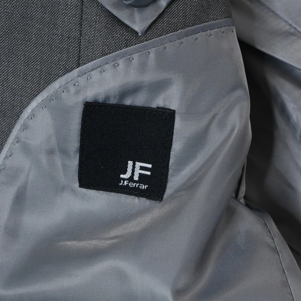 J Ferrar 38S 34x32 Gray 3 Piece Vest Mens Jacket Pants Suit - Image 4 of 4