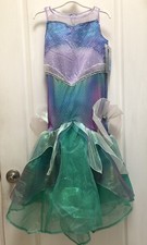 Disguise Disney The Little Mermaid Ariel Girls Premium Costume Gown Size S 4-6X