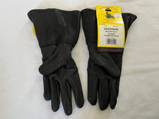 NEW DEERSKIN Leather Full Gloves Work Motorcycle Men Black Seamless Palm Pull