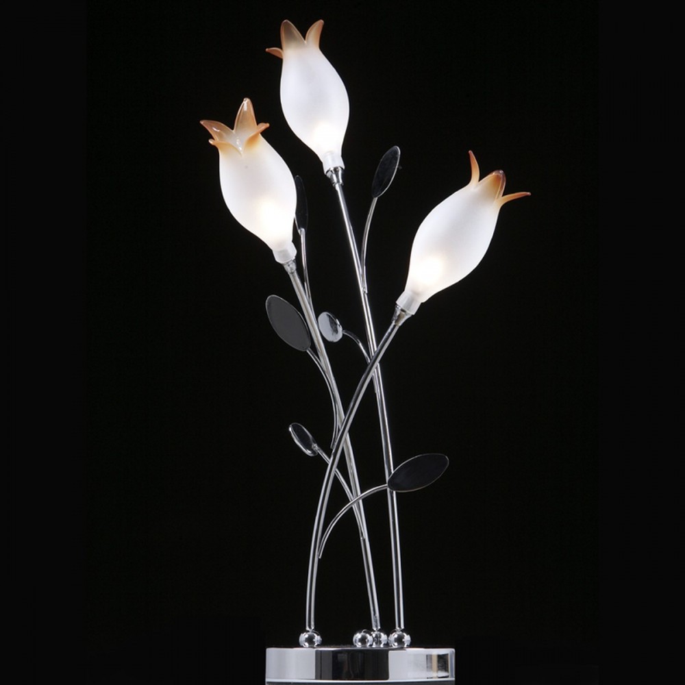 Lampada Tavolo Flower Abat Jour 3 Luci con Varialuce - Offerta Online