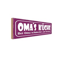 Holzschild 10X27 Cm Oma`S KüChe Schmeckt`S Am Besten Opa Oma Deko Geschenk Holz