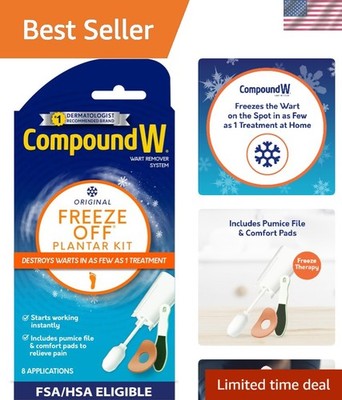 Freeze Off Wart Removal Kit - Effective Plantar Wart Treatment with Comfort Pads