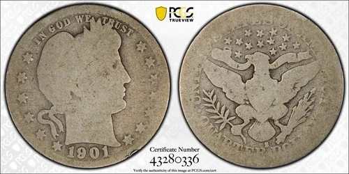 1901-S Barber Quarter PCGS AG03