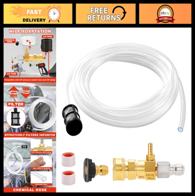 #ad #ad Pressure Washer Downstream Injector Kit 10ft Soap Tubing 3 8quot; Quick Connect 2 $33.99